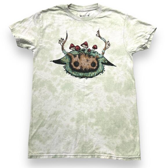 Guild Of Calamity Forest Head Green Wash T-Shirt By Stephanie Bayles Size S - Picture 1 of 6